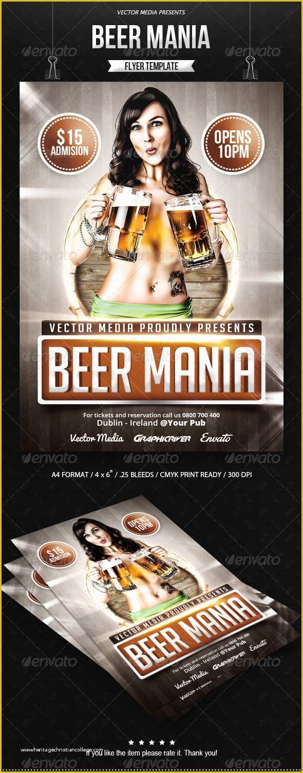 Free Beer Pong Flyer Template Of Beer P G Free Flyer Templates Dondrup