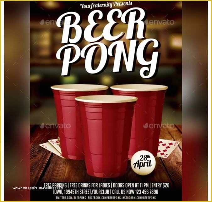 Free Beer Pong Flyer Template Of Beer Pong Flyer Party Flyer Templates for Clubs Business