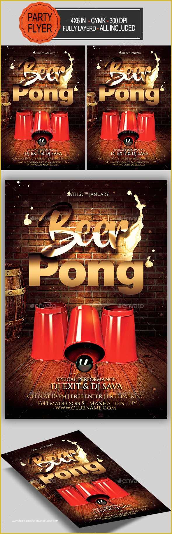 Free Beer Pong Flyer Template Of Beer Pong Flyer Template Dondrup