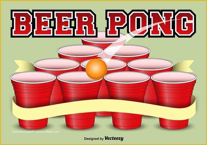 Free Beer Pong Flyer Template Of Beer Pong Template Background Download Free Vector Art