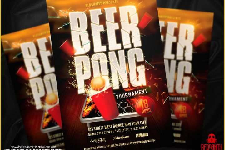 Free Beer Pong Flyer Template Of Beerpong tournament Flyer Psd Template by Iamredsanity On