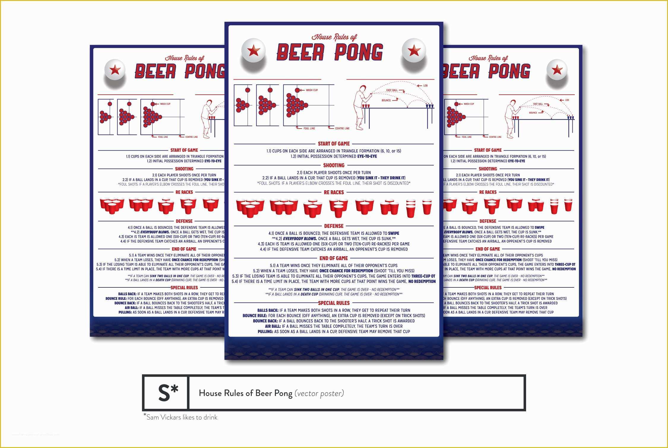 Free Beer Pong Flyer Template Of House Rules Of Beer Pong Poster Flyer Templates On