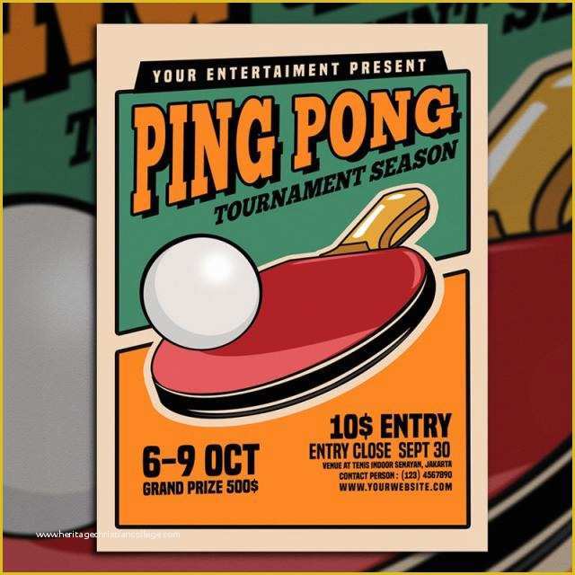 Free Beer Pong Flyer Template Of Ping Pong tournament Flyer Template for Free Download On