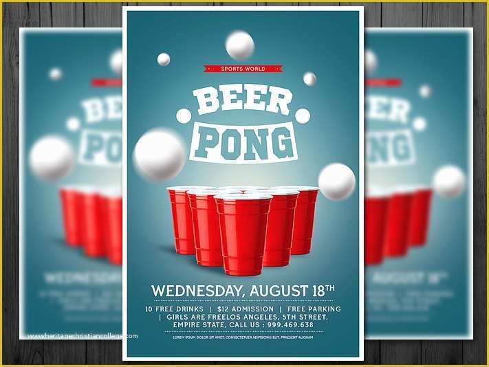 Free Beer Pong Flyer Template Of Platinumflyers Platinum