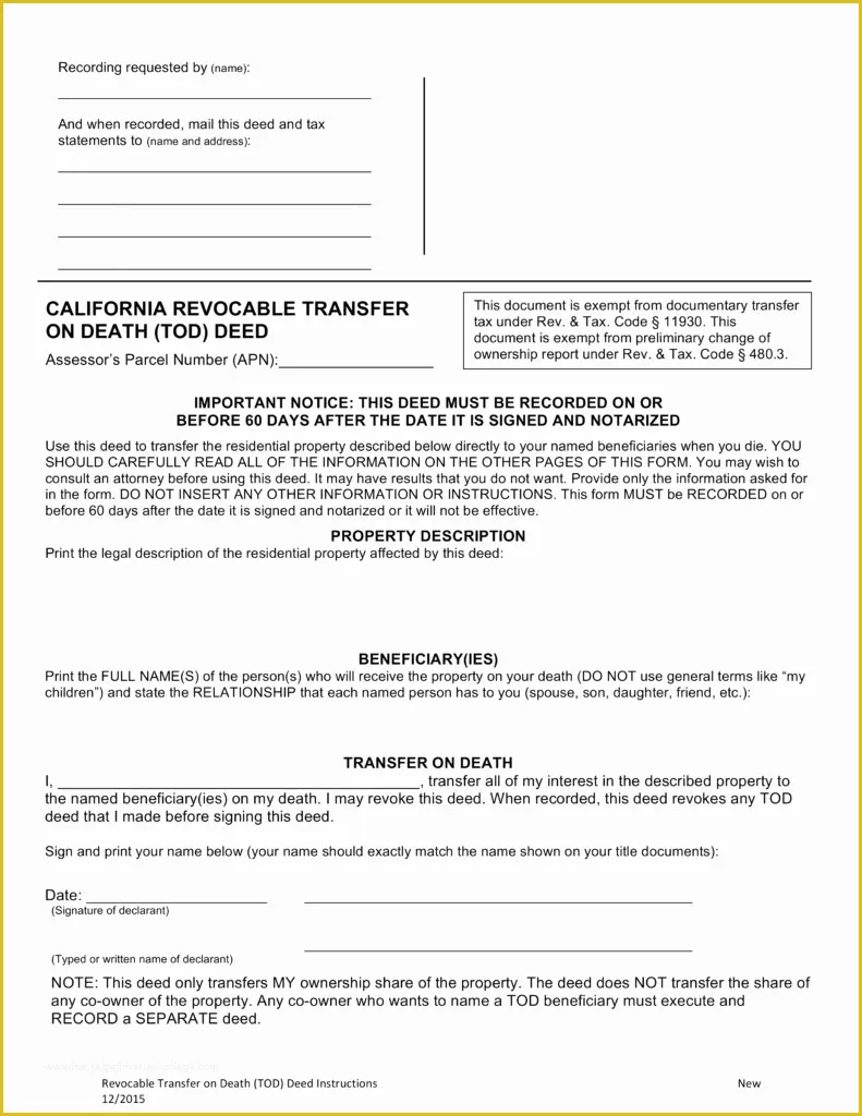 Free Beneficiary Deed Missouri Template Of California Quitclaim Deed Pdf California Vehicle Bill Of