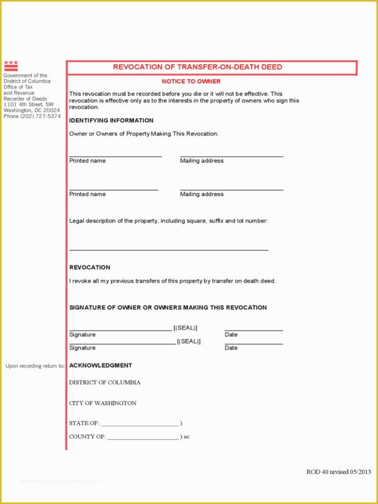 Free Beneficiary Deed Missouri Template Of Ten Missouri Transfer Death Deed form