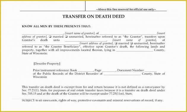 Free Beneficiary Deed Missouri Template Of Texas Transfer Death Deed form Free is