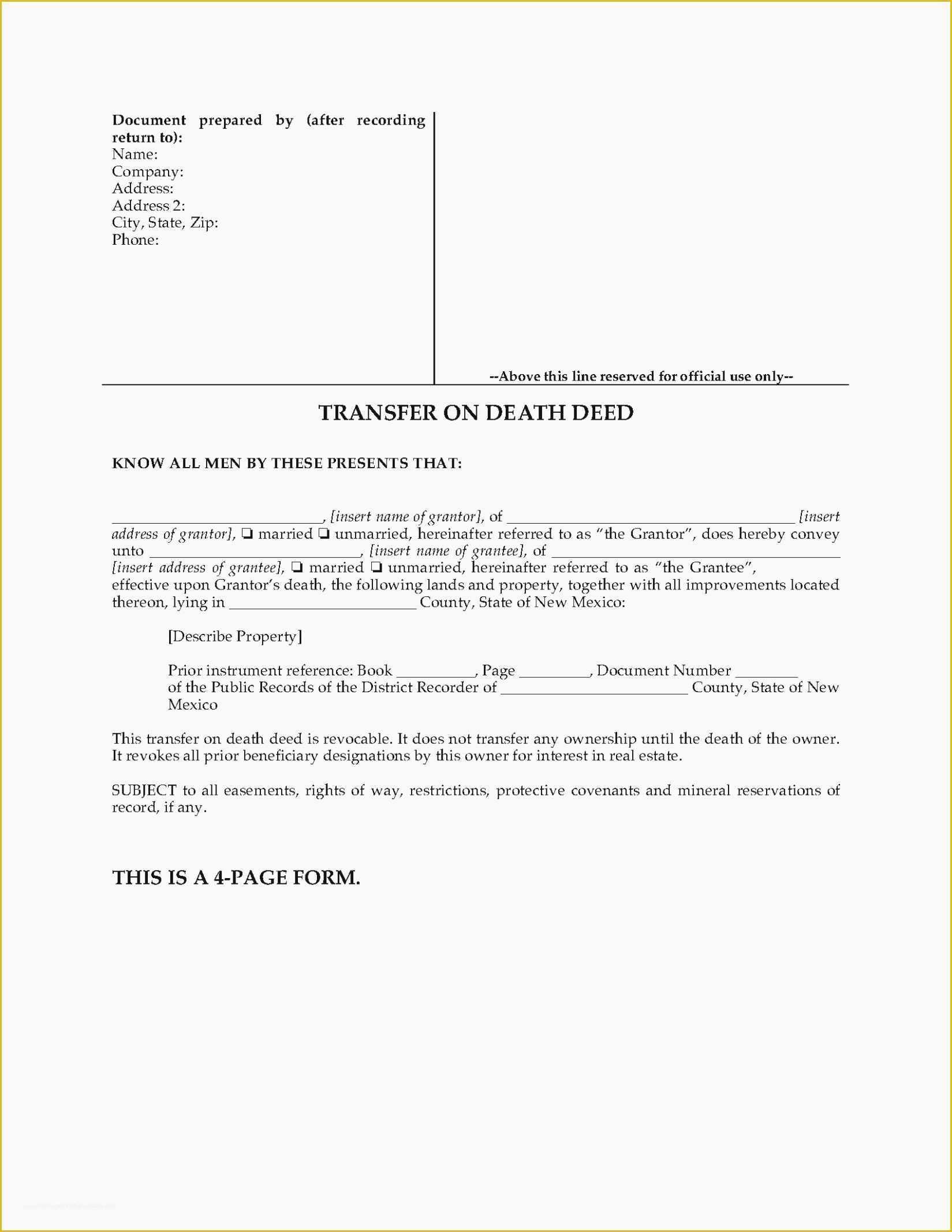 Free Beneficiary Deed Missouri Template Of the Hidden Agenda Transfer Death Deed