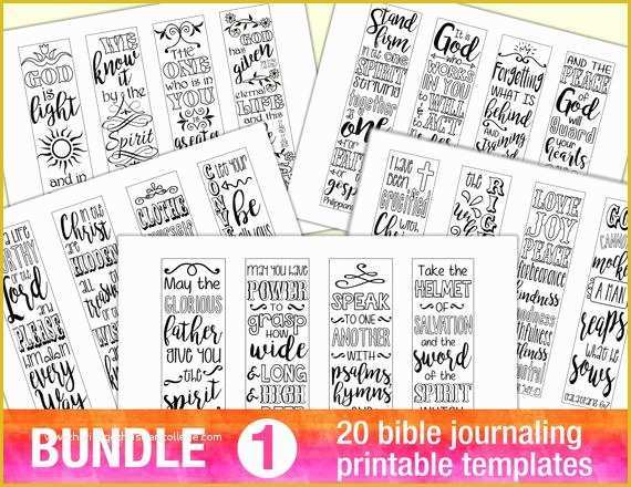Free Bible Journaling Templates Of Bundle 1 20 Bible Journaling Printable by Bibleversecoloring