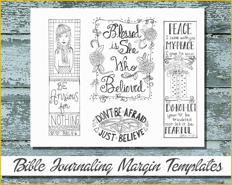 Free Bible Journaling Templates Of Do Not Be Afraid 9 Bible Journaling Margin Templates