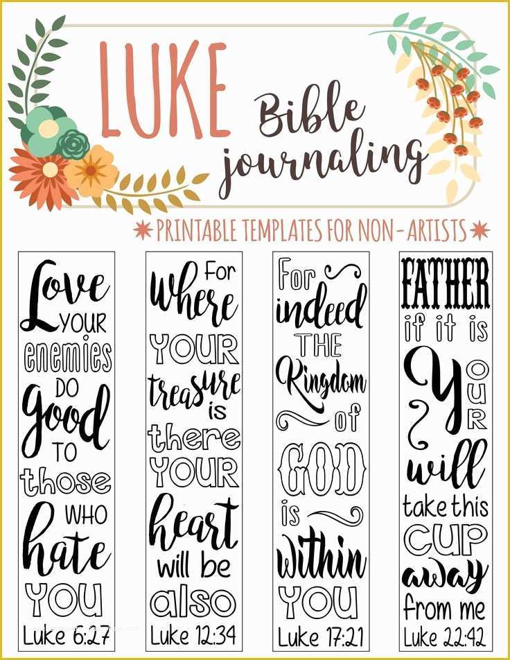 Free Bible Journaling Templates Of Luke 4 Bible Journaling Printable Templates Illustrated