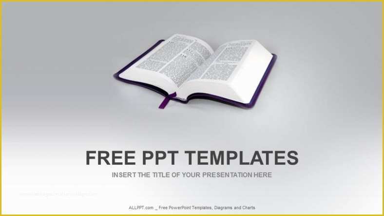 Free Bible Powerpoint Templates Of Open Bible Religion Ppt Templates