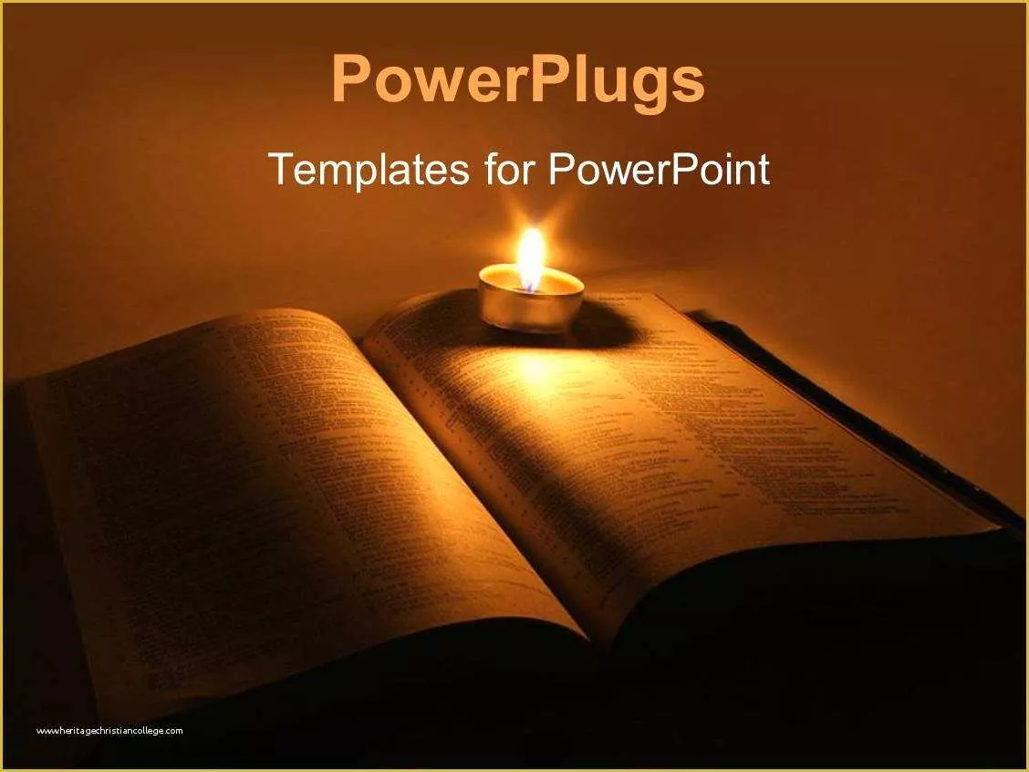 Free Bible Powerpoint Templates Of Powerpoint Template A Book with A Candle and Its Light In