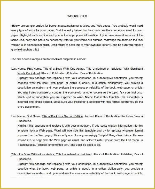 Free Bibliography Template Of 10 Best Bibliography Templates Images On Pinterest