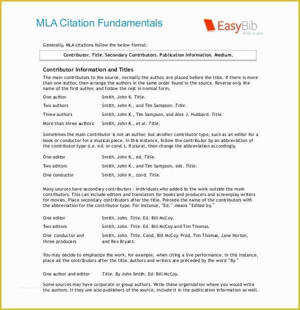 Free Bibliography Template Of 8 Mla Annotated Bibliography Templates &amp; Samples Doc