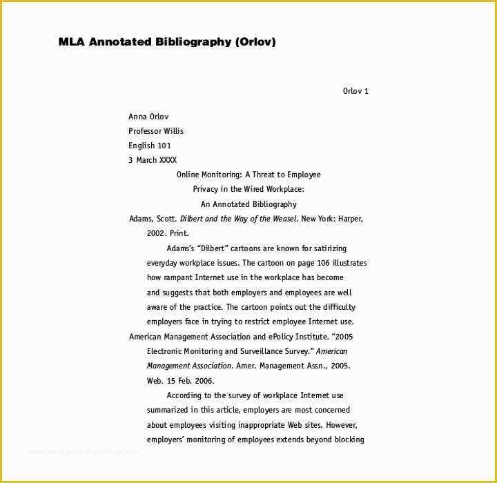 Free Bibliography Template Of 9 Mla Bibliography Templates Free Pdf Doc format