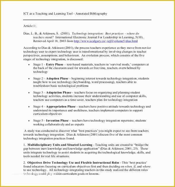 Free Bibliography Template Of Annotated Bibliography Generator Template 16 Examples