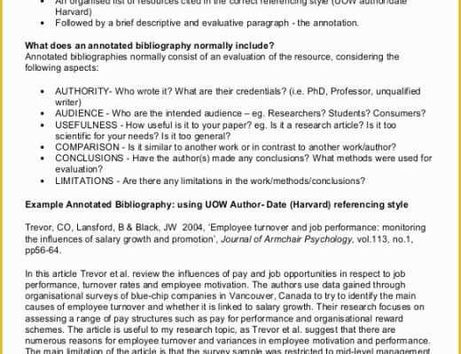 Free Bibliography Template Of Annotated Bibliography Templates – 10 Free Word Pdf