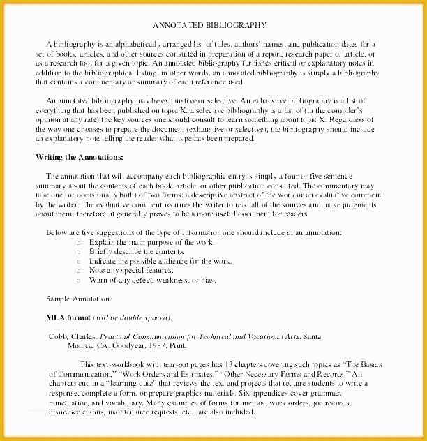 Free Bibliography Template Of Bibliography Template for Students Ms Word Annotated
