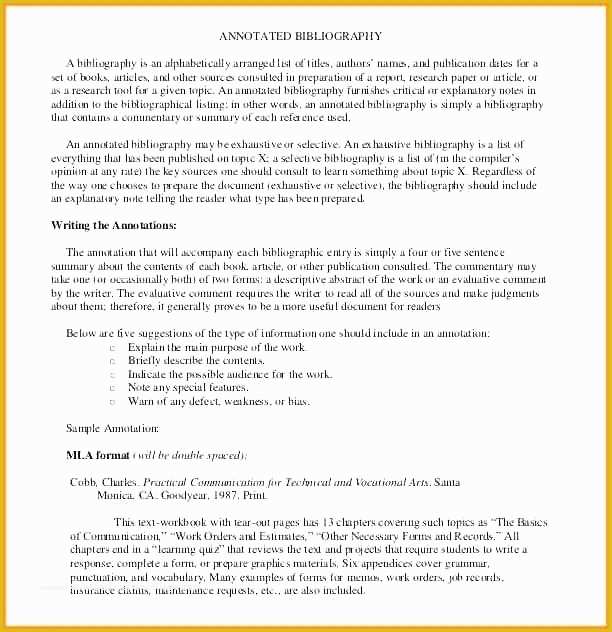 Free Bibliography Template Of Bibliography Template for Students Ms Word Annotated