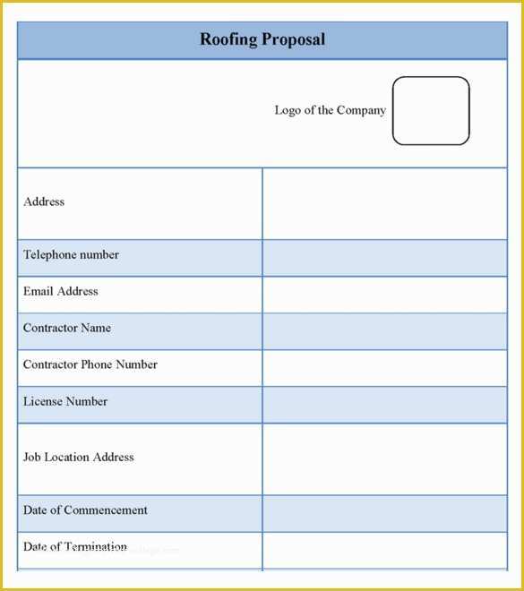 Free Bid Proposal Template Of 12 Roofing Estimate Templates Pdf Doc