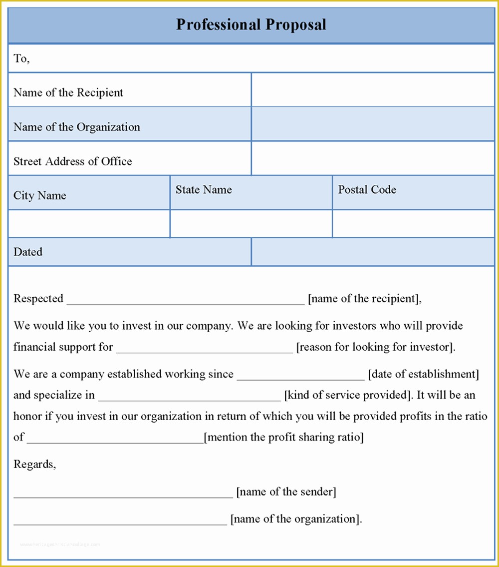 Free Bid Proposal Template Of Free Proposal Template