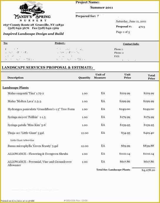 Free Bid Proposal Template Of Landscape Bid Proposal Template Bids