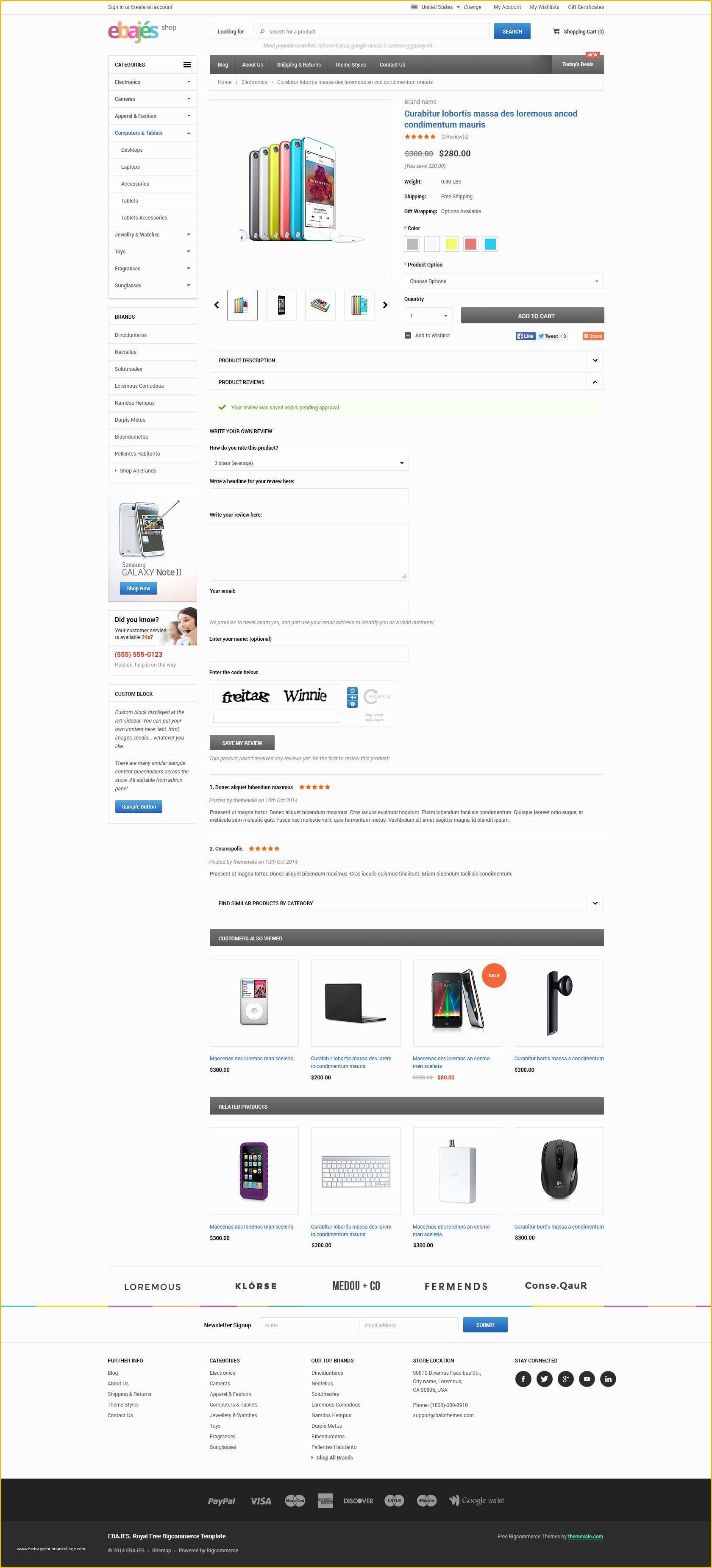 Free Bigcommerce Templates Of Ebajes Free Responsive Big Merce Template themevale