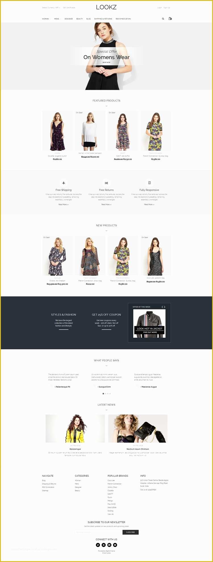 Free Bigcommerce Templates Of Lookz Big Merce Template