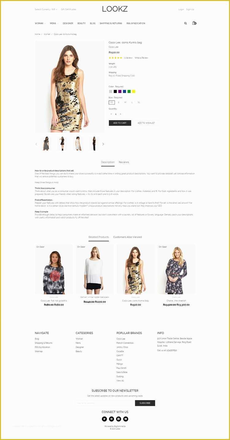 Free Bigcommerce Templates Of Lookz Big Merce Template