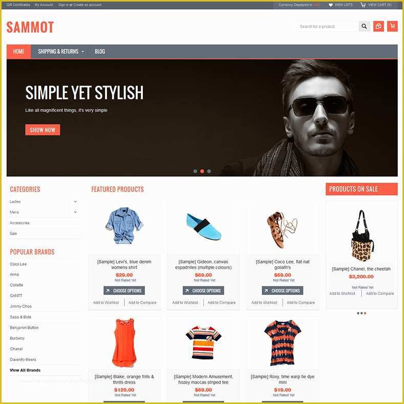 Free Bigcommerce Templates Of Sammot Big Merce theme themes Psdcenter