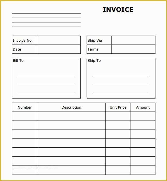 Free Bill Invoice Template Printable Of 13 Billing Invoice Samples