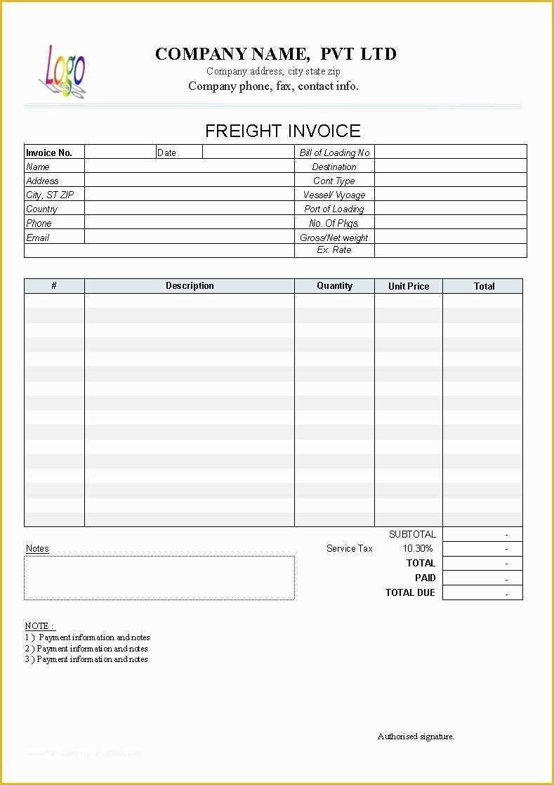 Free Bill Invoice Template Printable Of Blank Printable Invoice Invoice Template Ideas