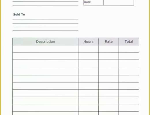 Free Bill Invoice Template Printable Of Fillable Invoice Blank In Pdf