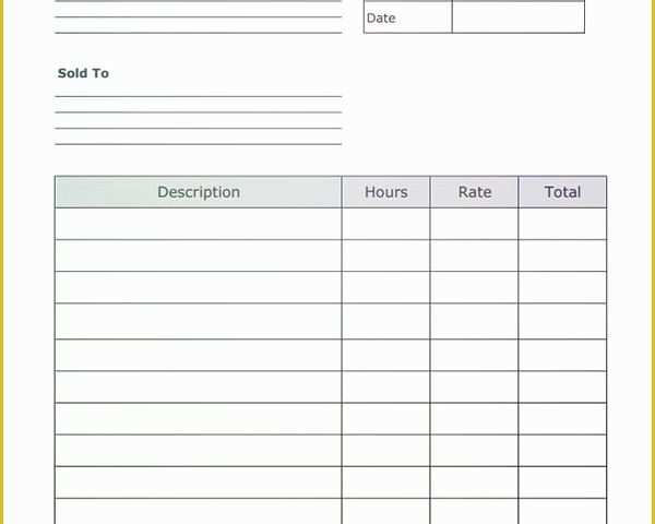 Free Bill Invoice Template Printable Of Fillable Invoice Blank In Pdf