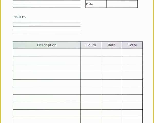 Free Bill Invoice Template Printable Of Fillable Invoice Blank In Pdf