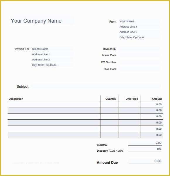 Free Bill Invoice Template Printable Of Sample Medical Invoice Template 16 Free Download In Pdf