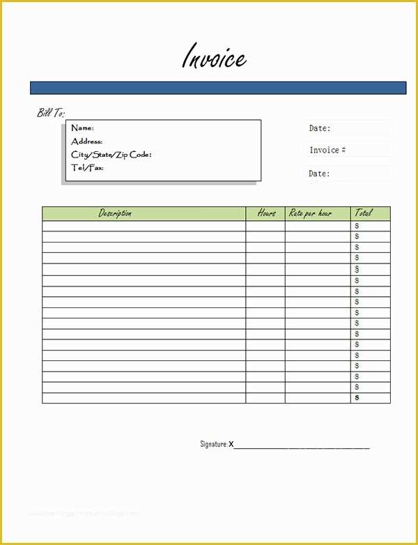Free Bill Invoice Template Printable Of Service Invoice 33 Download Documents In Pdf Word