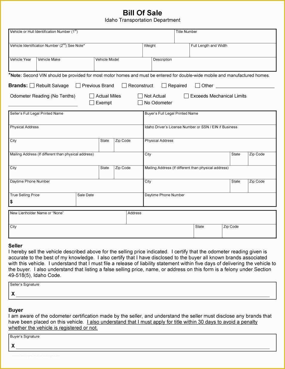 Free Bill Of Sale Template Download Of 46 Fee Printable Bill Of Sale Templates Car Boat Gun