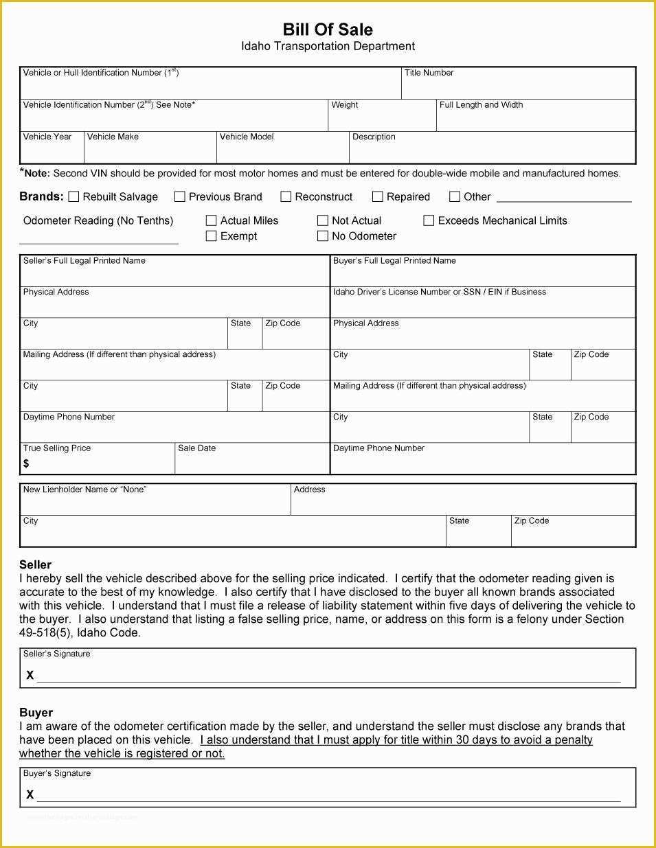 Free Bill Of Sale Template Download Of 46 Fee Printable Bill Of Sale Templates Car Boat Gun