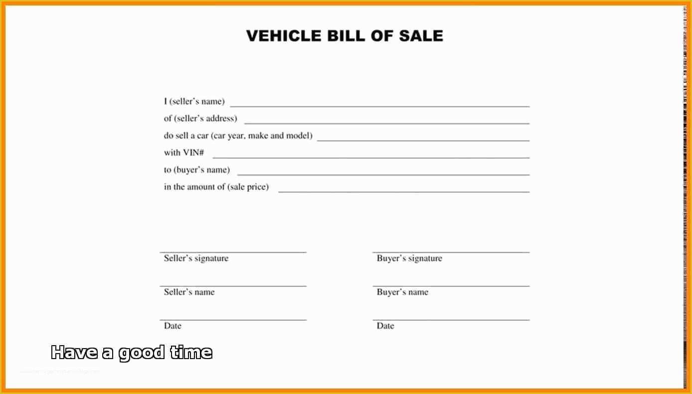 Free Bill Of Sale Template for Car Of Bill Sale form – Free Download for Vehicle Property