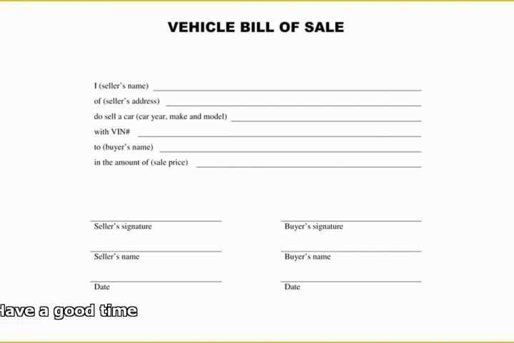 Free Bill Of Sale Template for Car Of Editable Car Bill Sale Template Blank Receipt