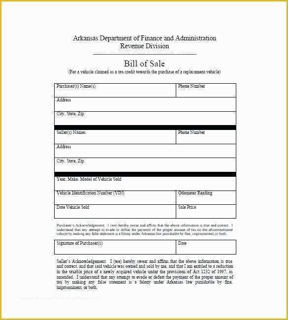 Free Bill Of Sale Template Ga Of 11 Bill Of Sale Template Ga