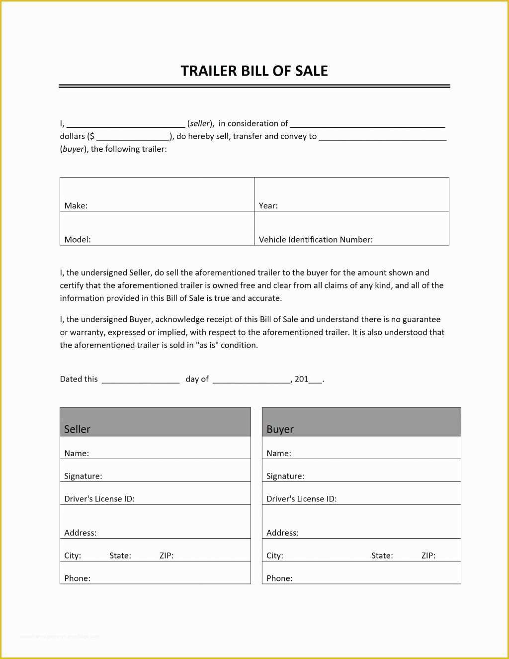 Free Bill Of Sale Template Ga Of Free Bill Sale Template Ga form Printable