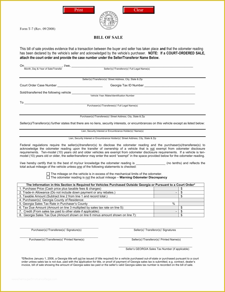 Free Bill Of Sale Template Ga Of Vehicle Bill Of Sale Ga 7 Facts that Nobody told You About