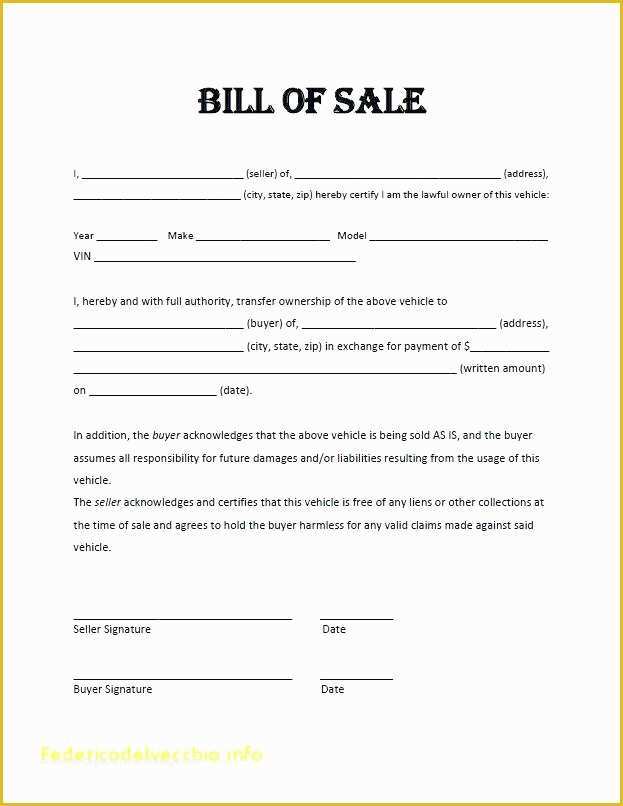 Free Bill Of Sale Template Georgia Of 15 Free Printable Bill Of Sale for Car