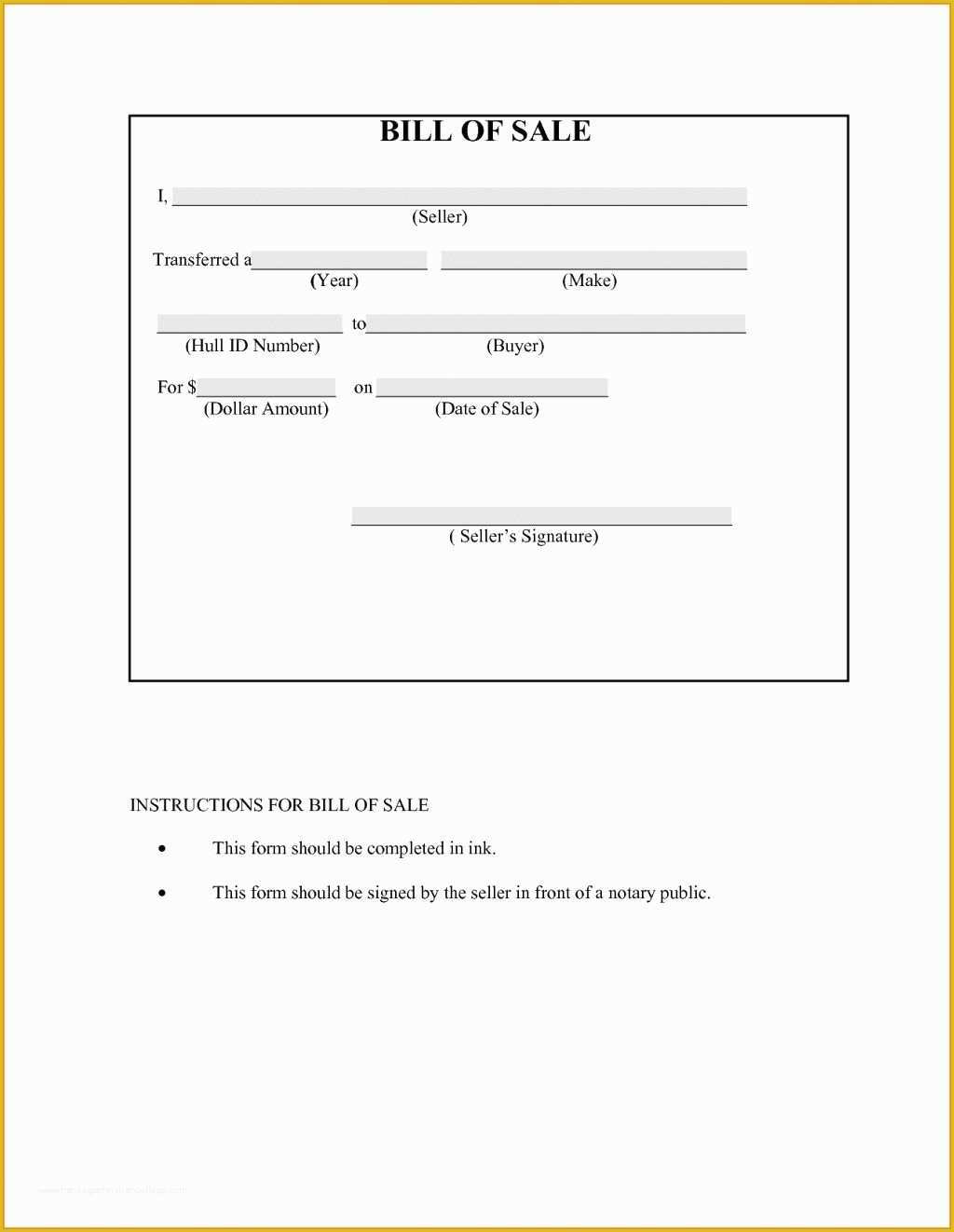 Free Bill Of Sale Template Georgia Of Bill Salemplate Ga Simple form Printable Elegant Free