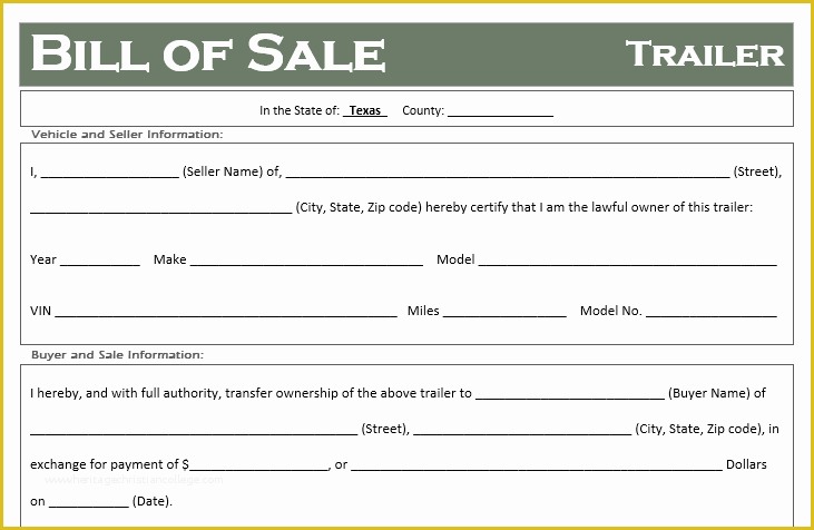 Free Bill Of Sale Template Georgia Of Free Texas Trailer Bill Of Sale Template F Road Freedom