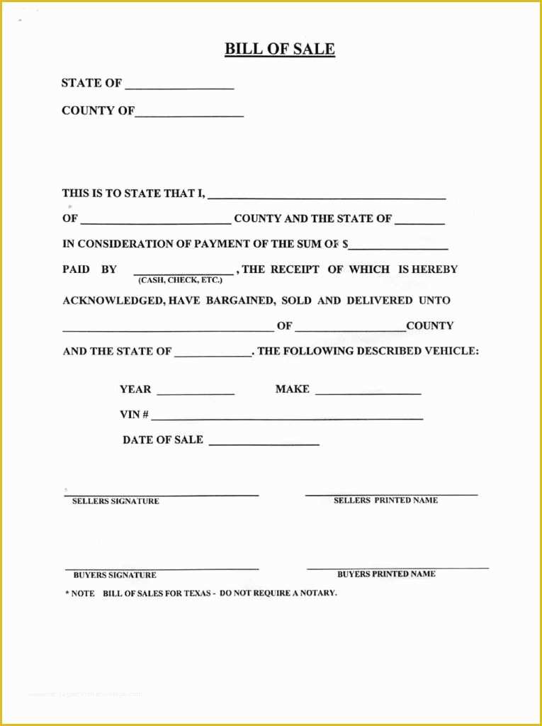  Free Bill Of Sale Template Georgia Of Free Georgia General Bill Of Sale 