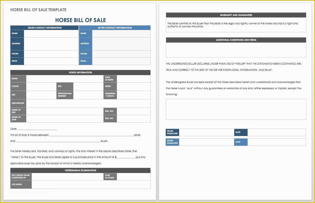 Free Bill Of Sale Template Word Of 15 Free Bill Of Sale Templates